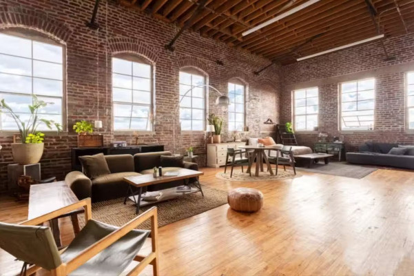 Exposed Brick Light-filled Ny Library Corner Loft