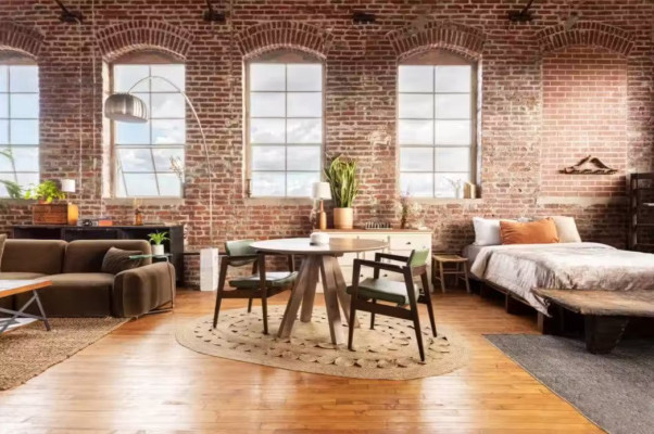 Exposed Brick Light-filled Ny Library Corner Loft