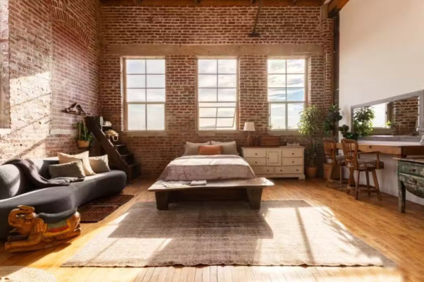 Exposed Brick Light-filled Ny Library Corner Loft