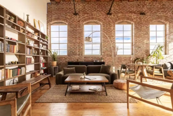 Exposed Brick Light-filled Ny Library Corner Loft