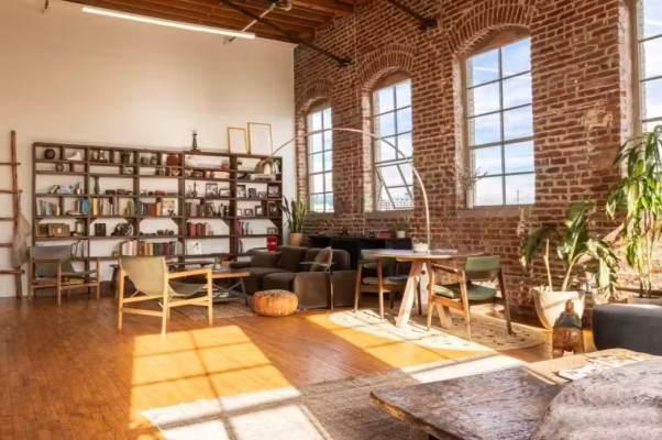 Exposed Brick Light-filled Ny Library Corner Loft