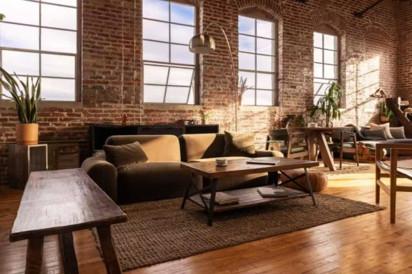 Exposed Brick Light-filled Ny Library Corner Loft