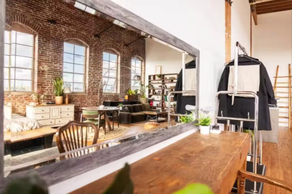 Exposed Brick Light-filled Ny Library Corner Loft