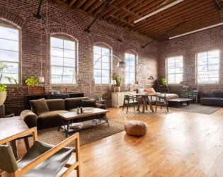 Exposed Brick Light-filled Ny Library Corner Loft