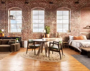 Exposed Brick Light-filled Ny Library Corner Loft