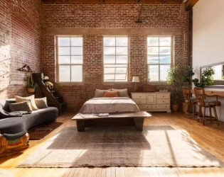 Exposed Brick Light-filled Ny Library Corner Loft