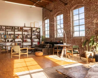 Exposed Brick Light-filled Ny Library Corner Loft