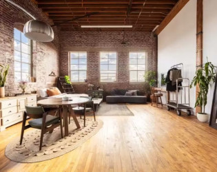 Exposed Brick Light-filled Ny Library Corner Loft