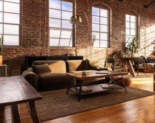 Exposed Brick Light-filled Ny Library Corner Loft