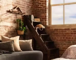 Exposed Brick Light-filled Ny Library Corner Loft