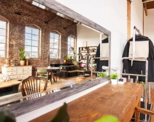 Exposed Brick Light-filled Ny Library Corner Loft